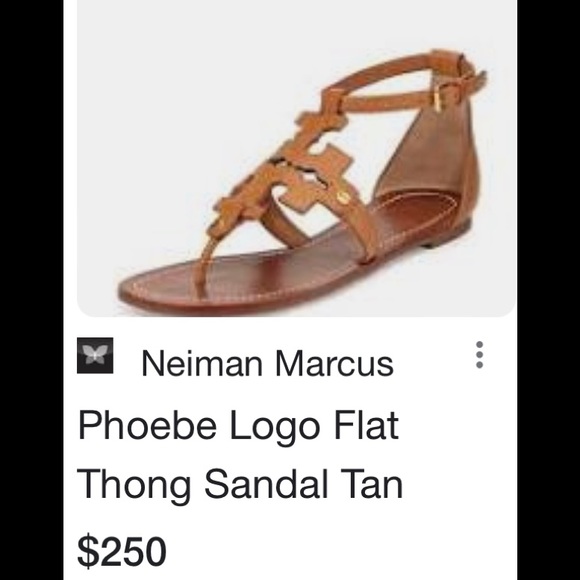 Tory Burch Phoebe Logo Thong Sandals Size 6M - Picture 8 of 8